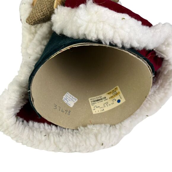 Vintage Santa Tree Topper Tabletop Figure 16” Red Robe Fur Christmas Decor - Picture 7 of 7